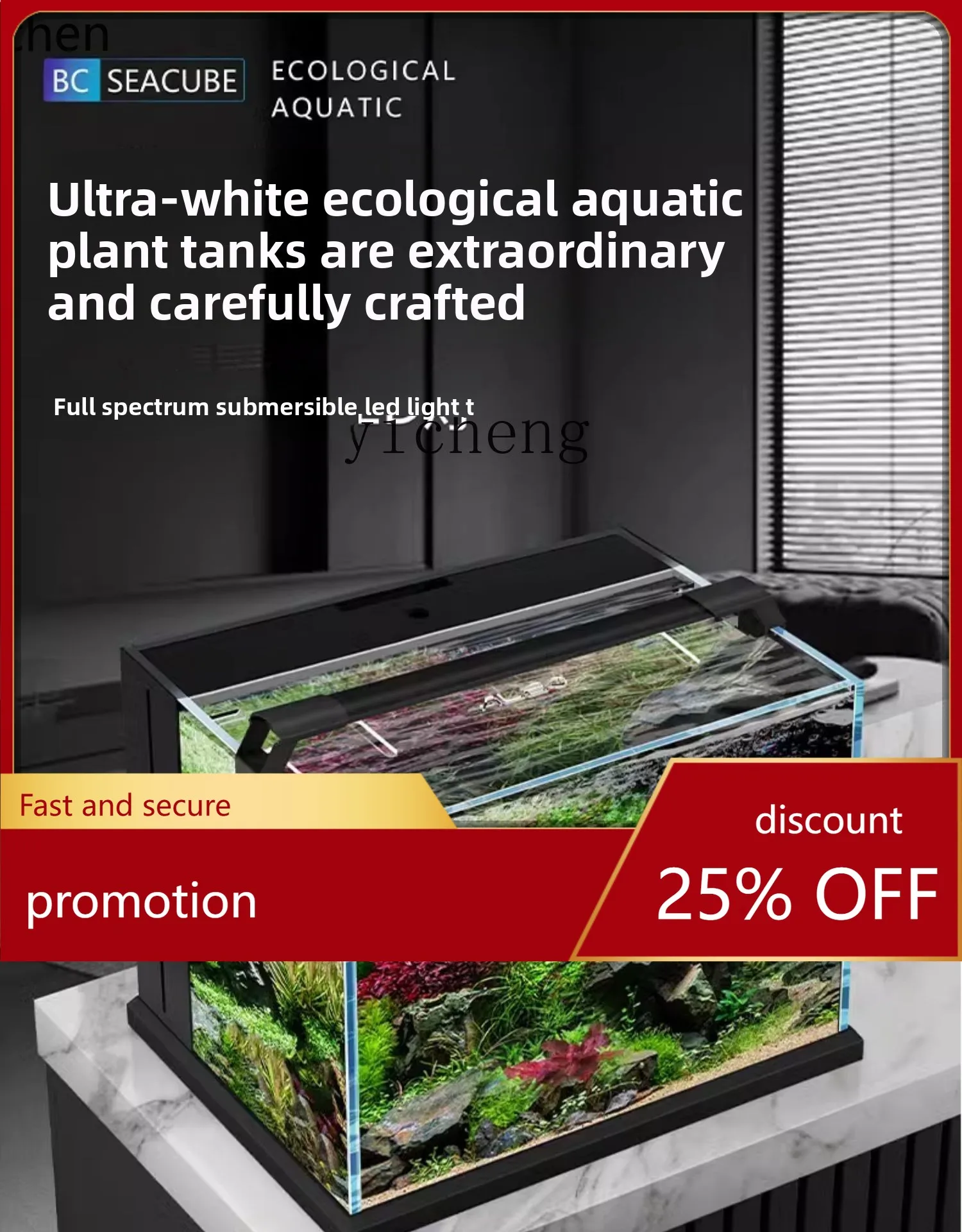 

HXL Back Filter Fish Tank Oxygen Filter Fish Tank Ultra-clear Ecological Desktop Goldfish Aquatic Plant Tank