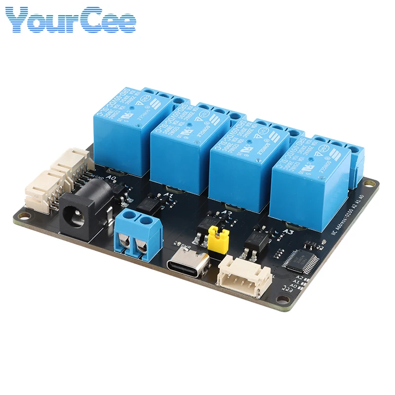 XL9535 1 2 4 8 16 Way Channel Expansion Relay Module 5V Power Supply Optocoupler Isolation Board IIC I2C Communication