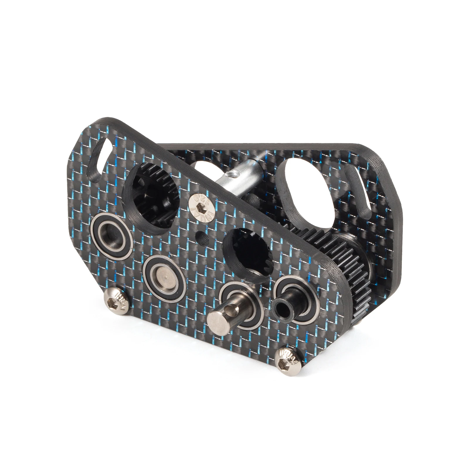

Ultralight Carbon Offset Dual Motor Transmission 48P Overdrive Dig for 1/10 RC Crawler LCG Chassis Comp Rigs Capra Portal Axle