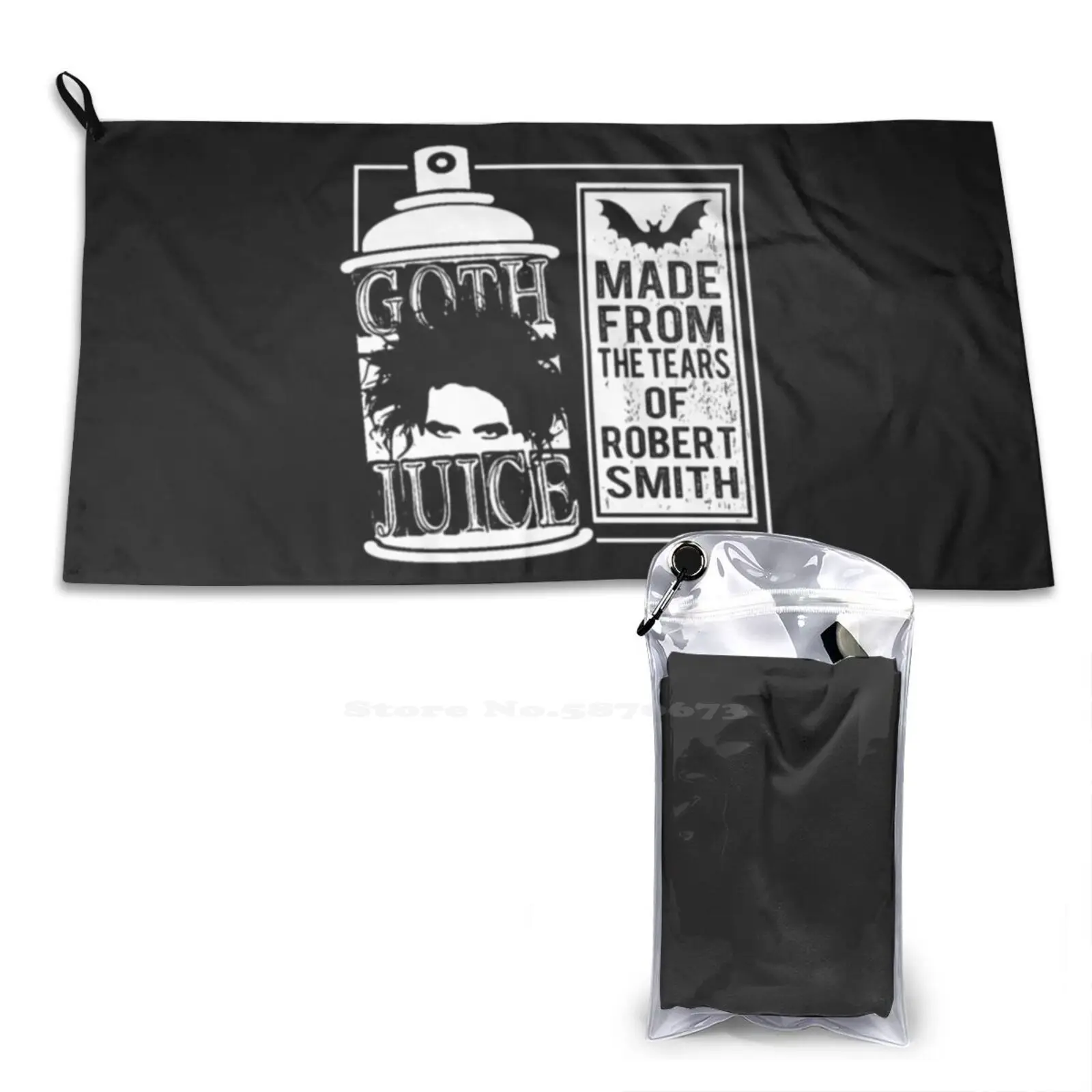 Goth Juice Microfiber Quick Dry Towel Beach Towel Goth Juice Funny Cure Parody Emo Hairspray Music Punk New Wave Gothic Goth