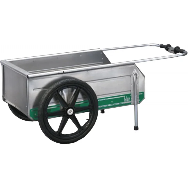 

300Lb Aluminum Folding Utility Cart, Rust & Corrosion Resistant, Portable Silver Wagon Garden, Camping, Sports