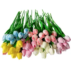 1 Pcs Fake White Tulips Silk Tulip Artificial Flowers Tulips For Home Decoration Lot Artificial Flowers Tulip Bouquets
