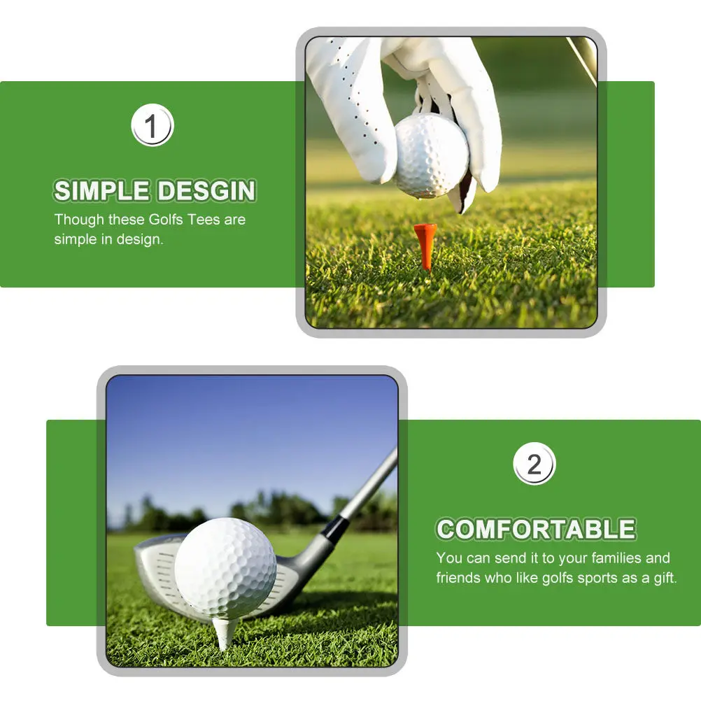 

24Pcs Golf Ball Tees Plastic Golfing Spikes Lightweight Portable Golf Accessories for Consistent Swing Performance Practice Gear