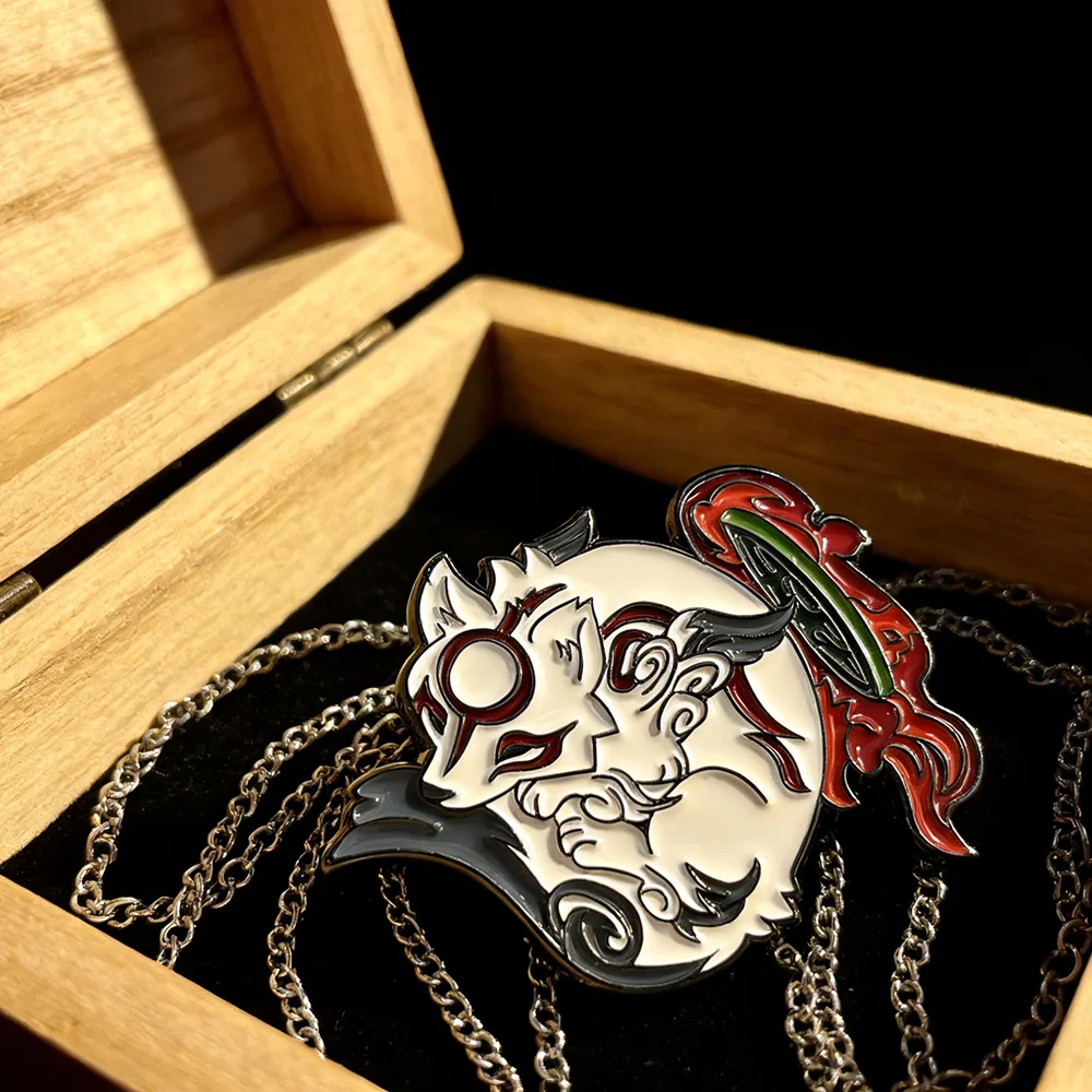 Épinglette en émail Okami Amaterasu, mythologie japonaise, dieu loup, broche, badge de jeu d'anime pour sac à dos, vêtements