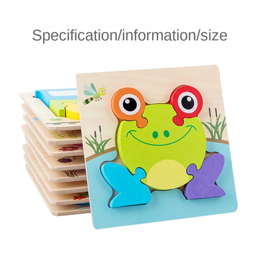 Gry Montessori Zabawki dla dzieci Zwierzęta ruch Dzieci Puzzle 3D Drewniane puzzle poznawcze Zabawka Dopasowywanie Gra edukacyjna Prezent