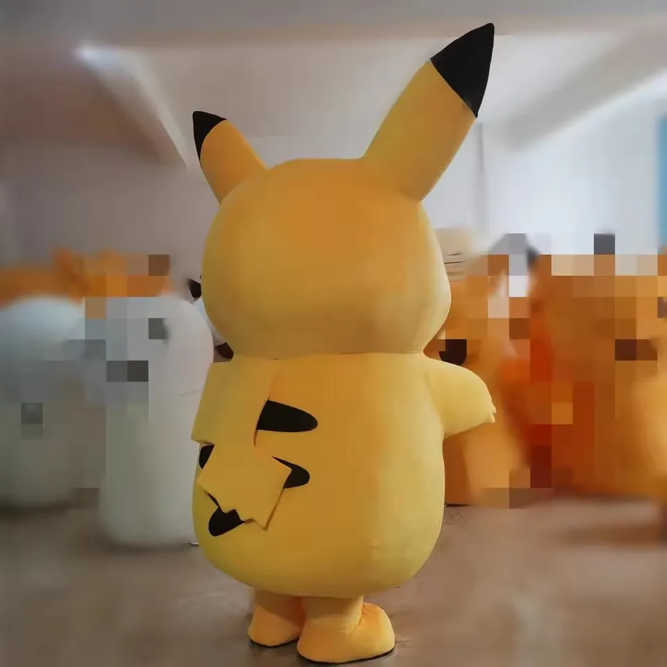 Neues Pikachuer-Maskottchen-Kostüm, Anime-Cartoon, Halloween, Cosplay, Anzüge für Erwachsene, Walking Mall, Werbung, fördert Kostüm-Requisiten, Party