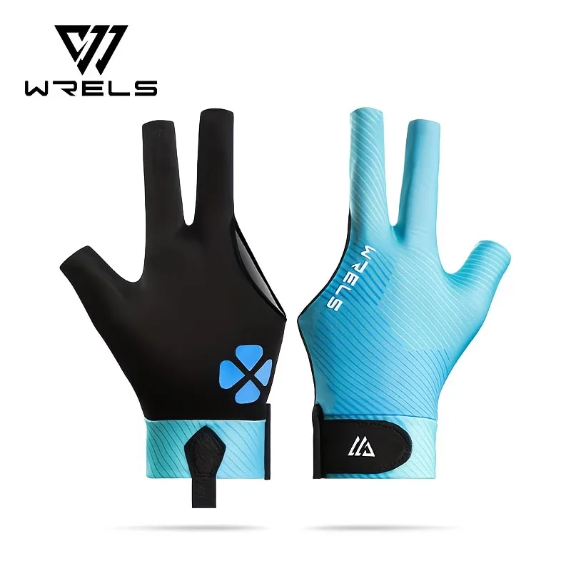 

WRELS Three Finger Billiard Gloves Breathable Sweat-Wicking Snooker Glove Elasticity Smooth Lightweight Billiard Training Gloves