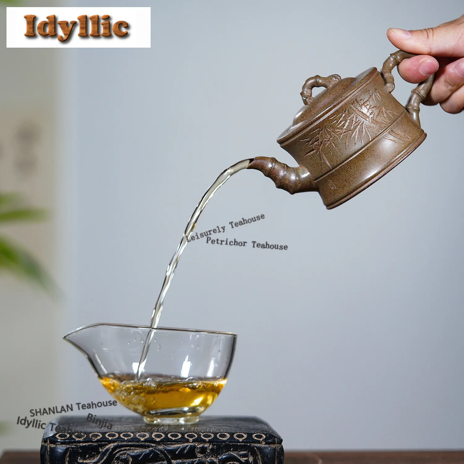250ml Antique Yixing Purple Clay Teapots Handmade Bamboo Section Pot Raw Ore Mud Kettle Zisha Tea Set Teaware Ornaments Gifts