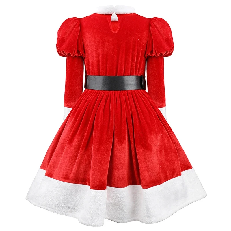 الخريف الشتاء المخملية فستان الجوارب قبعة 3 قطعة مجموعات للأطفال سانتا كلوز تأثيري ازياء فستان السنة الجديدة للفتيات فساتين الحفلات