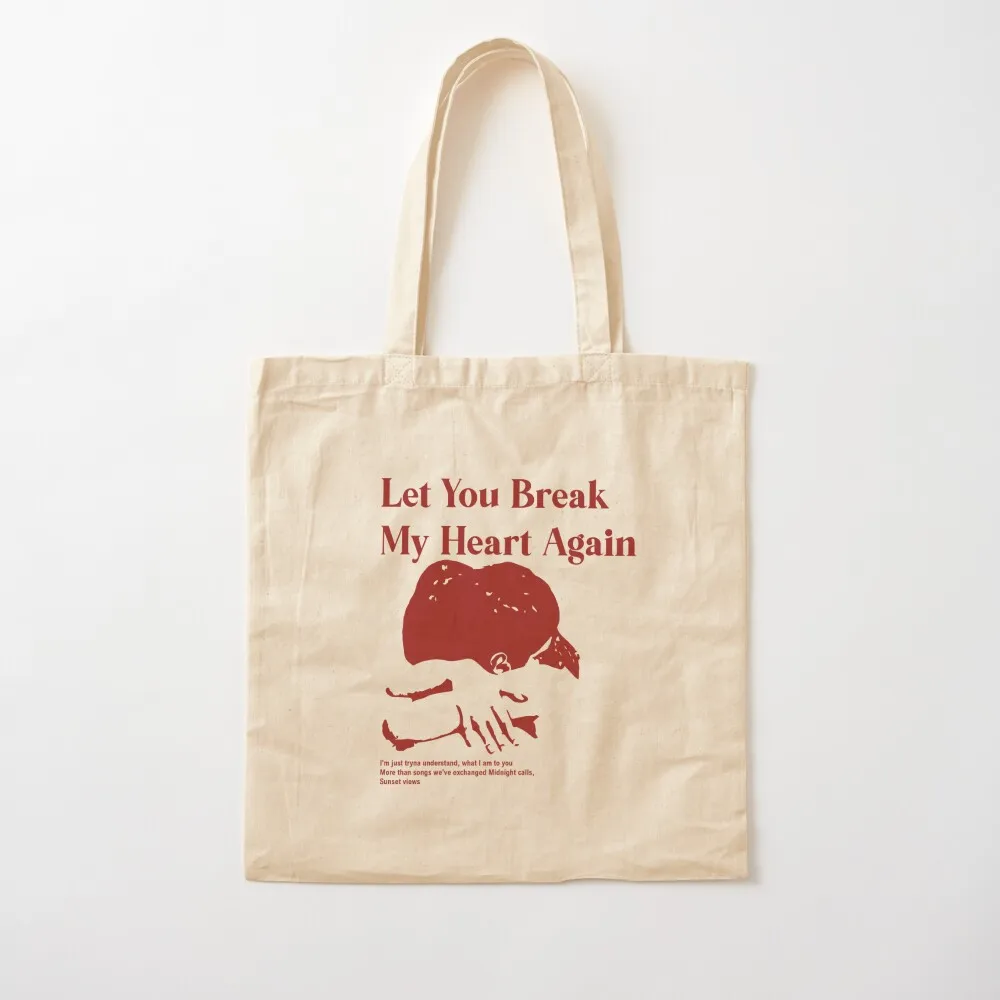 LAUFEY LET YOU BREAK MY HEART AGAIN INSPIRED Tote Bag Lady bags canvas tote bag Canvas Tote Bag