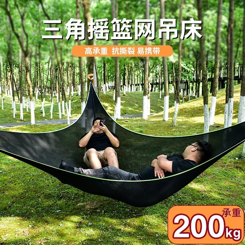 

Outdoor Triangle Hammock Portable Anti-rollover Camping Picnic Equipment Single and Double Thickened Bed Hanging Chair