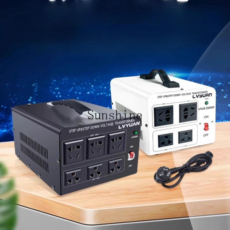 

220V to 110v transformer electrical voltage conversion 100v output stability multiple protection
