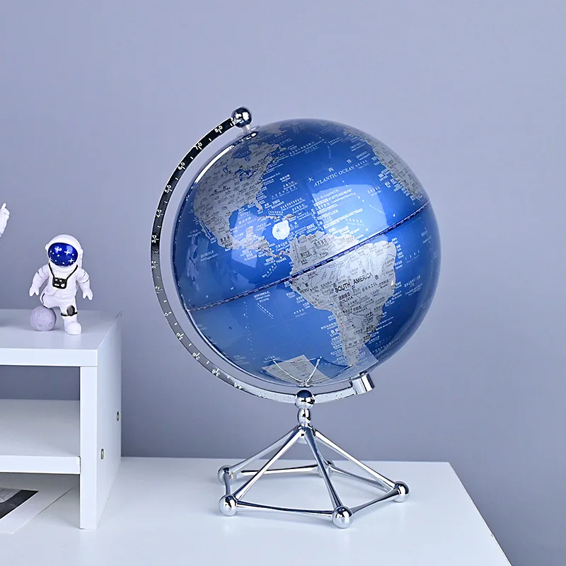 LED World Earth Globe Map Office Gadgets With Kids Early Study Supplies Geography Education Desk Decoration Gift Planet