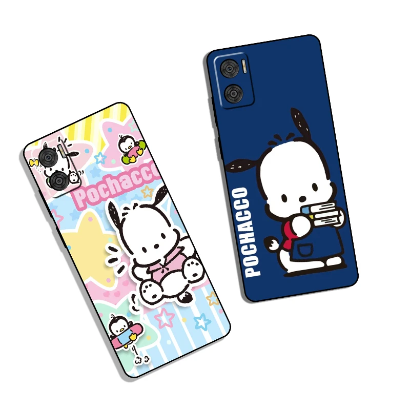 Moto E7 Plus E7i POWER E13 E20 E22 E40 G9 Play Pochacco  Creative Design Soft Black Phone Case