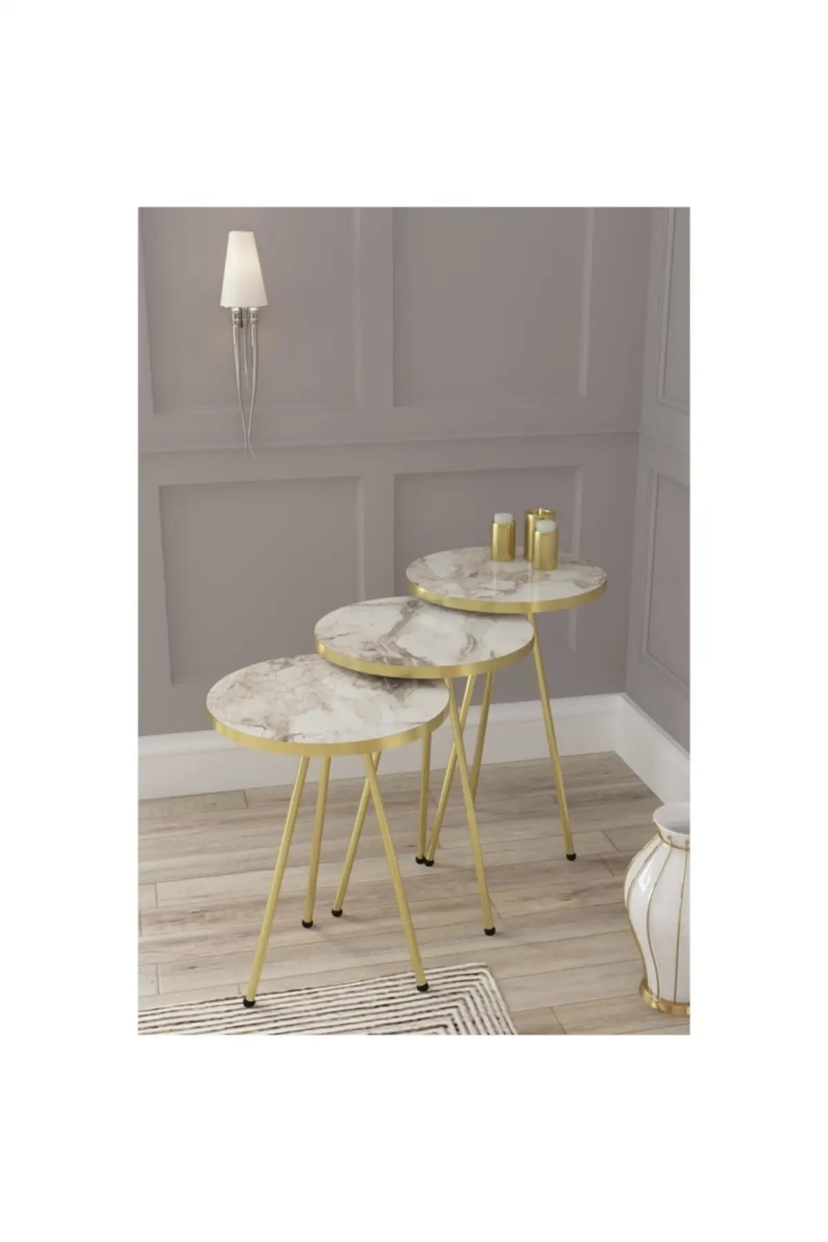 Modern Zigon Coffee Table 3 Pcs Nordic Gold Metal Toe At Mount Side Coffee Table Tea Coffee Service Table Round Living Room bedside Table