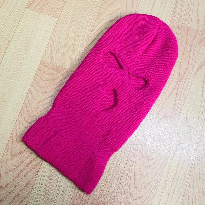 Fashion Men New Three Hole Knitted Hats Anti-Terrorist Headgear Robber Hat Women Baotou Outdoor Face Mask Warm Hood - Image 4