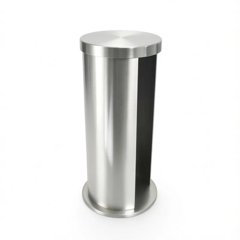 

Лучший серебристый круглый диспенсер для ватных дисков из нержавеющей стали - выдвижной органайзер для косметики