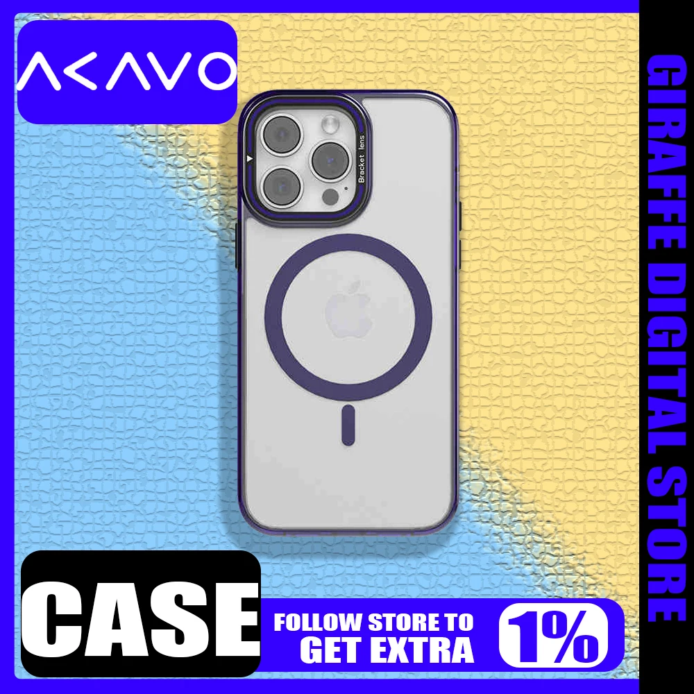 

AKAVO Case Cover iPhone 15promax Case Magsafe Magnetic Wireless Charging iPhone14pro Cover Customized Anti-drop Fashion