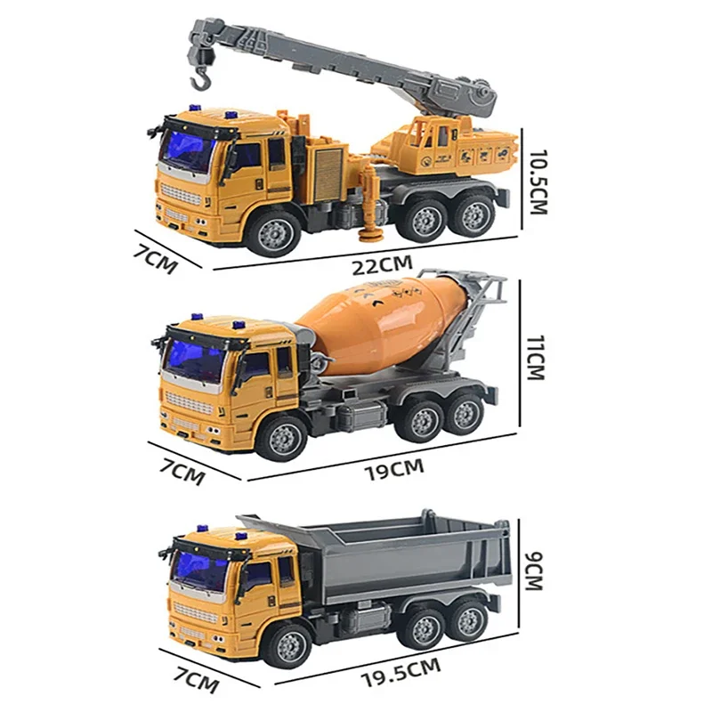 1:30 4CH RC Rescue Vehicle With Light Electric Dump Truck Engineering Crane Mixer Remote Control Car Simulation Gifts Toys Boys