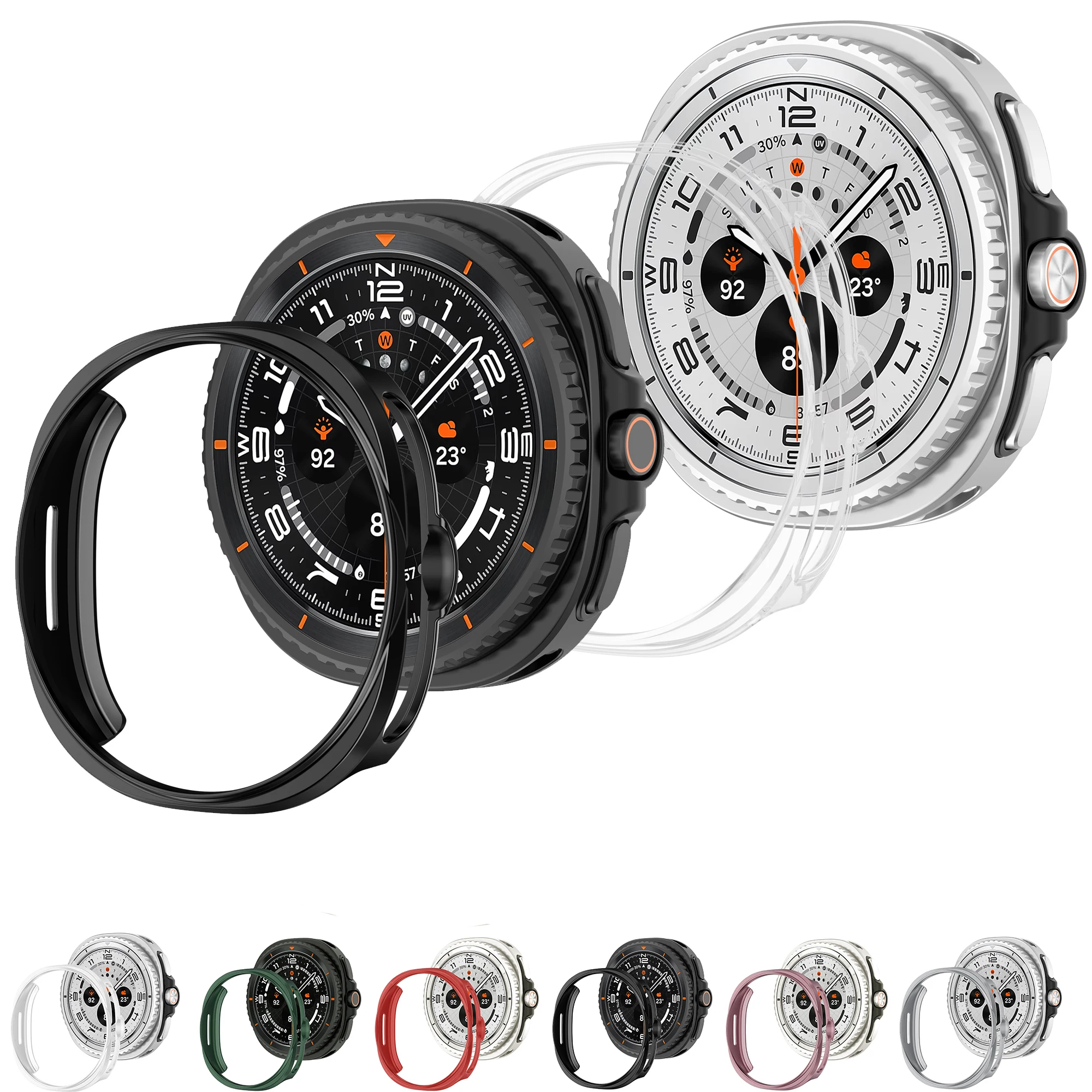 Полые чехлы для ПК для Samsung Galaxy Watch 8 Chassic 46 мм, аксессуары, защитный бампер для Galaxy Watch 8, 40 мм, 44 мм, чехлы