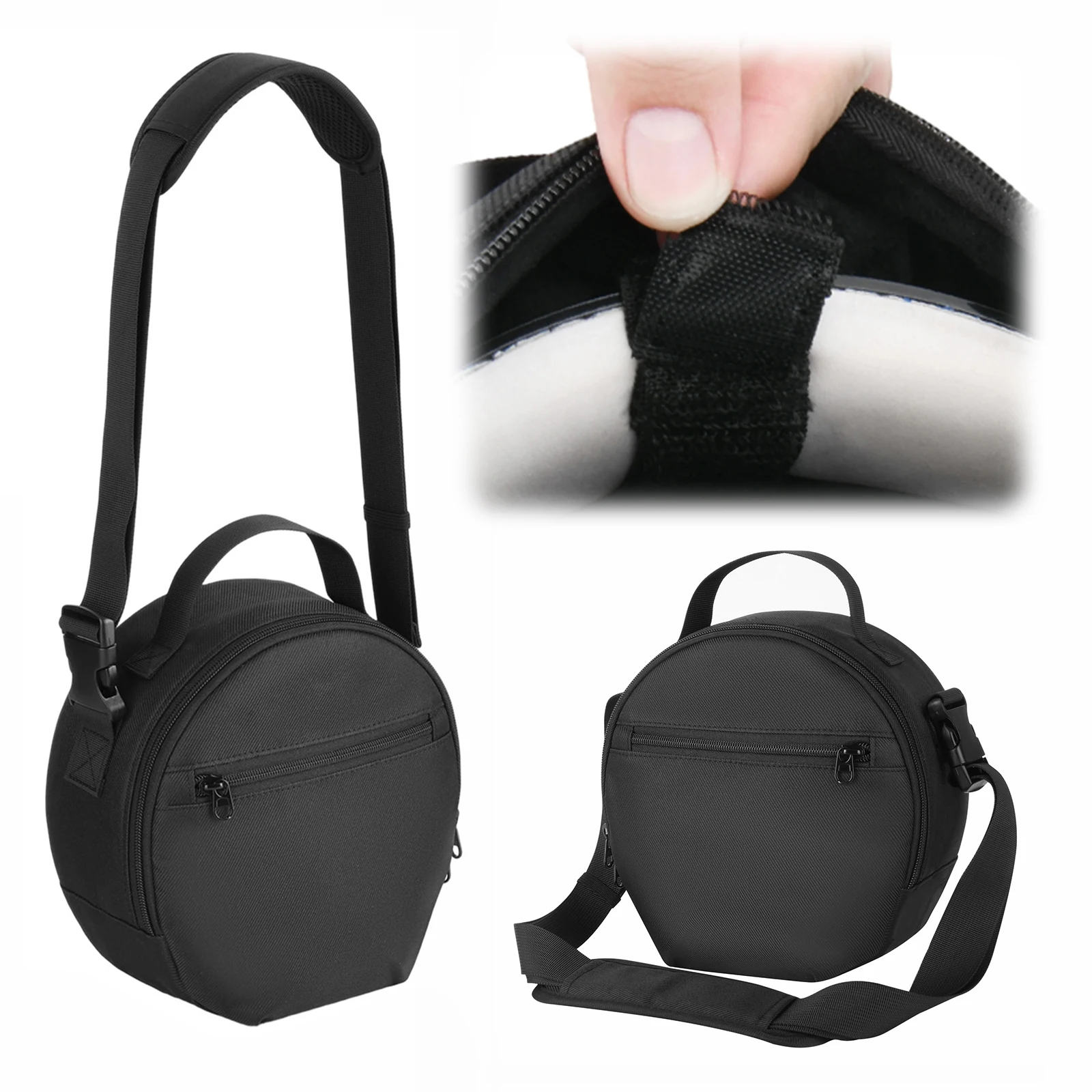 

Accessory Pocket Storage Bag with Adjustable Shoulder Strap Portable Travel Organizer Bag for Headphone Headset