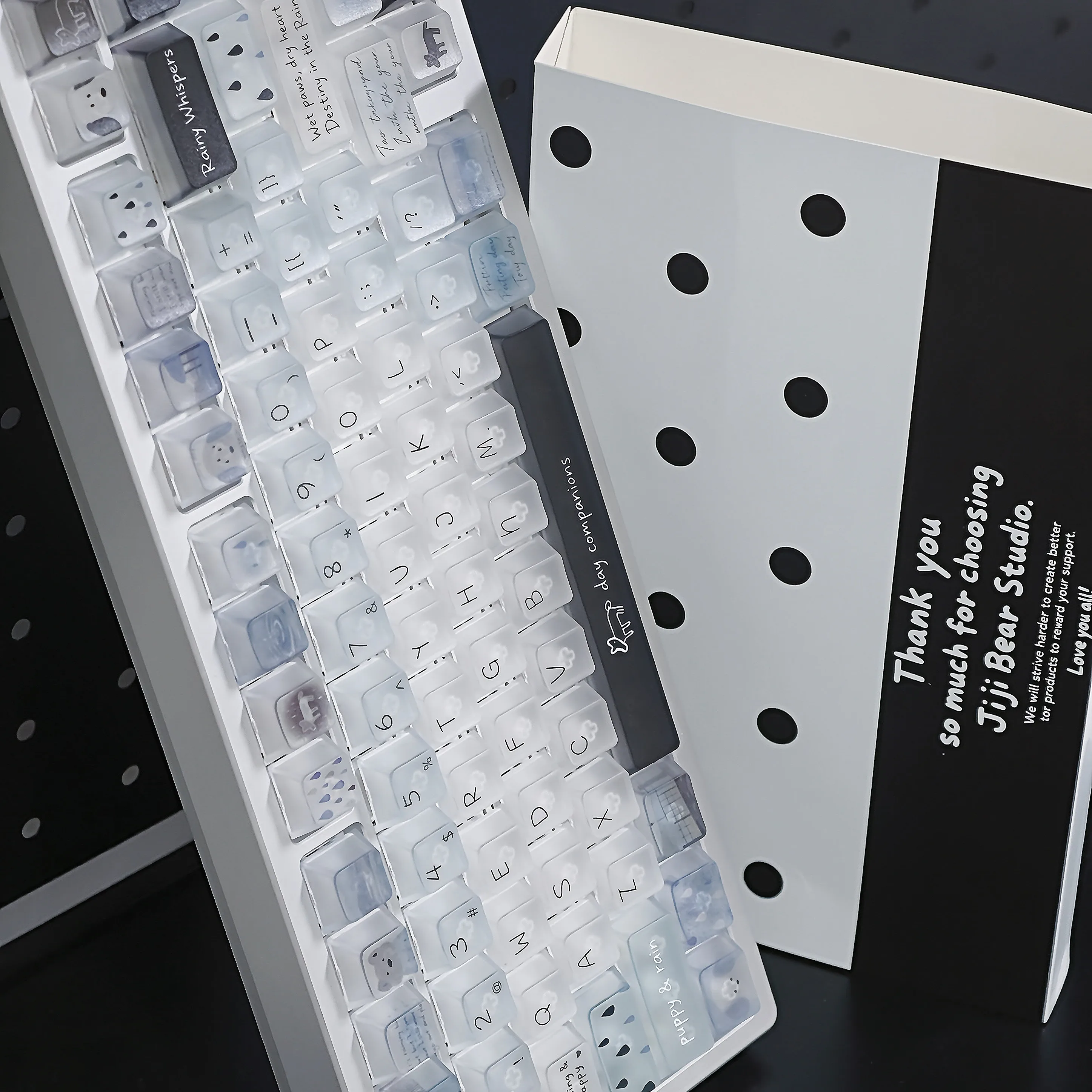 Puppy rainy day keycap PC version 120 pieces cute versatile fit cross shaft original height matte