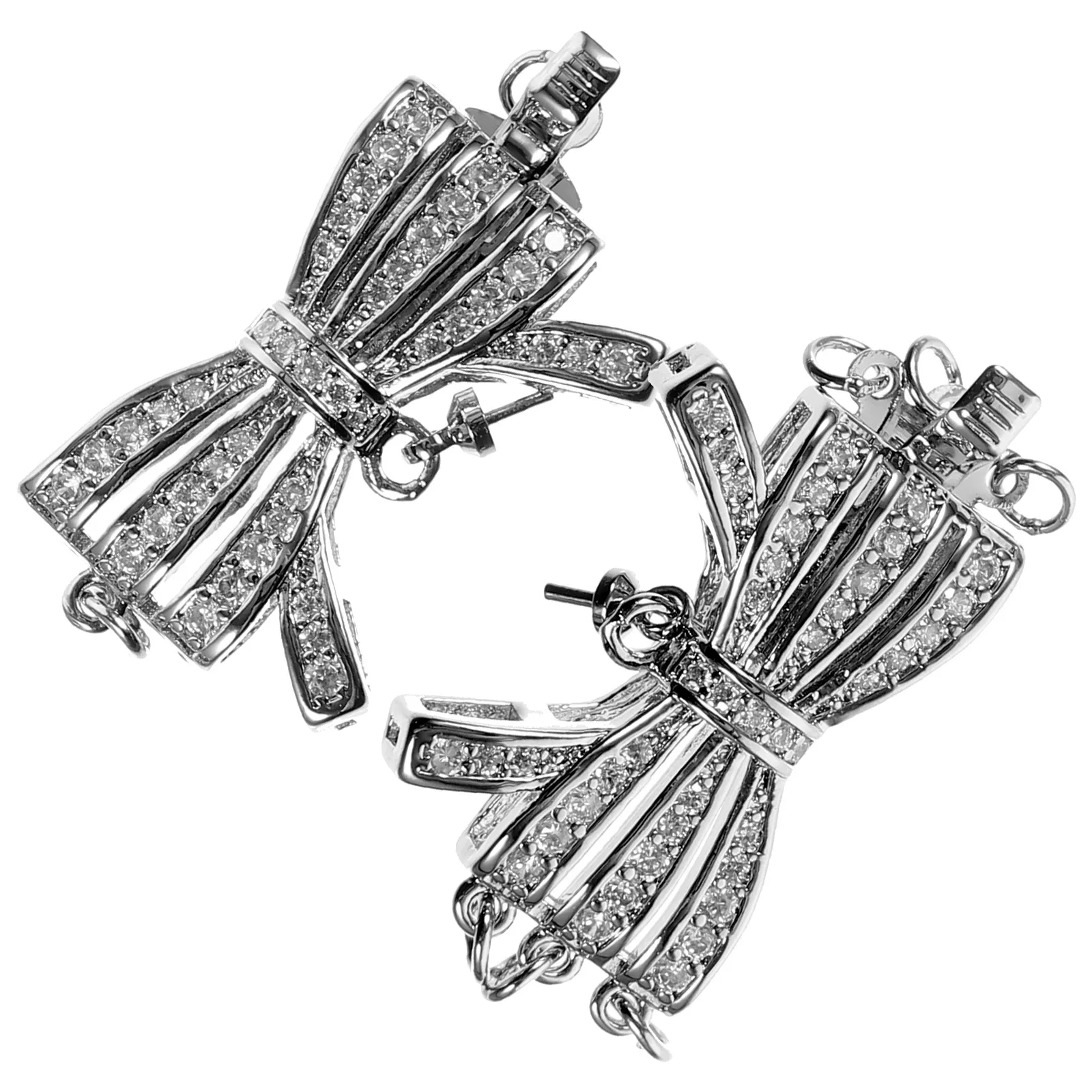 

2pcs Alloy Jewelry Clasps Necklace Layering Connectors Magnetic Buckle Repairing Clasp For Diy Bracelet Pendant Charm Necklace
