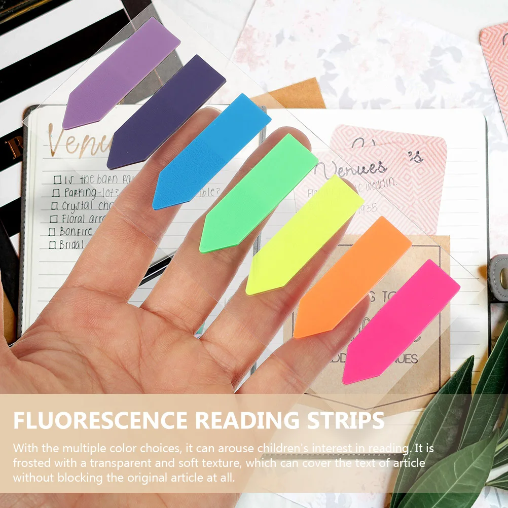 

Цветные индексные вкладки, прозрачные матовые для детей, портативные полоски для подсветки, школьные канцелярские принадлежности