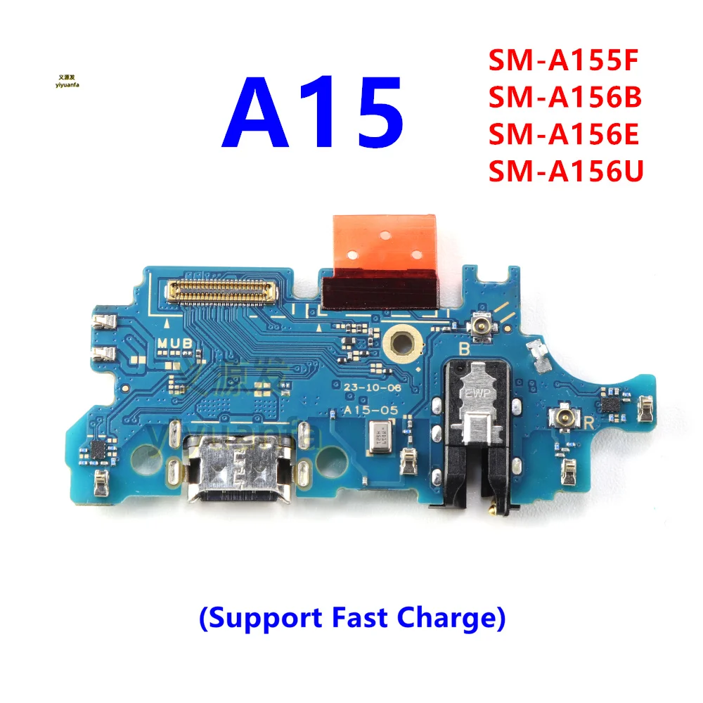 Charging Dock For Samsung Galaxy A15 4G 5G SM-A155F A156B A156U A156E Charger Board USB Type-C Port Connector Flex Cable