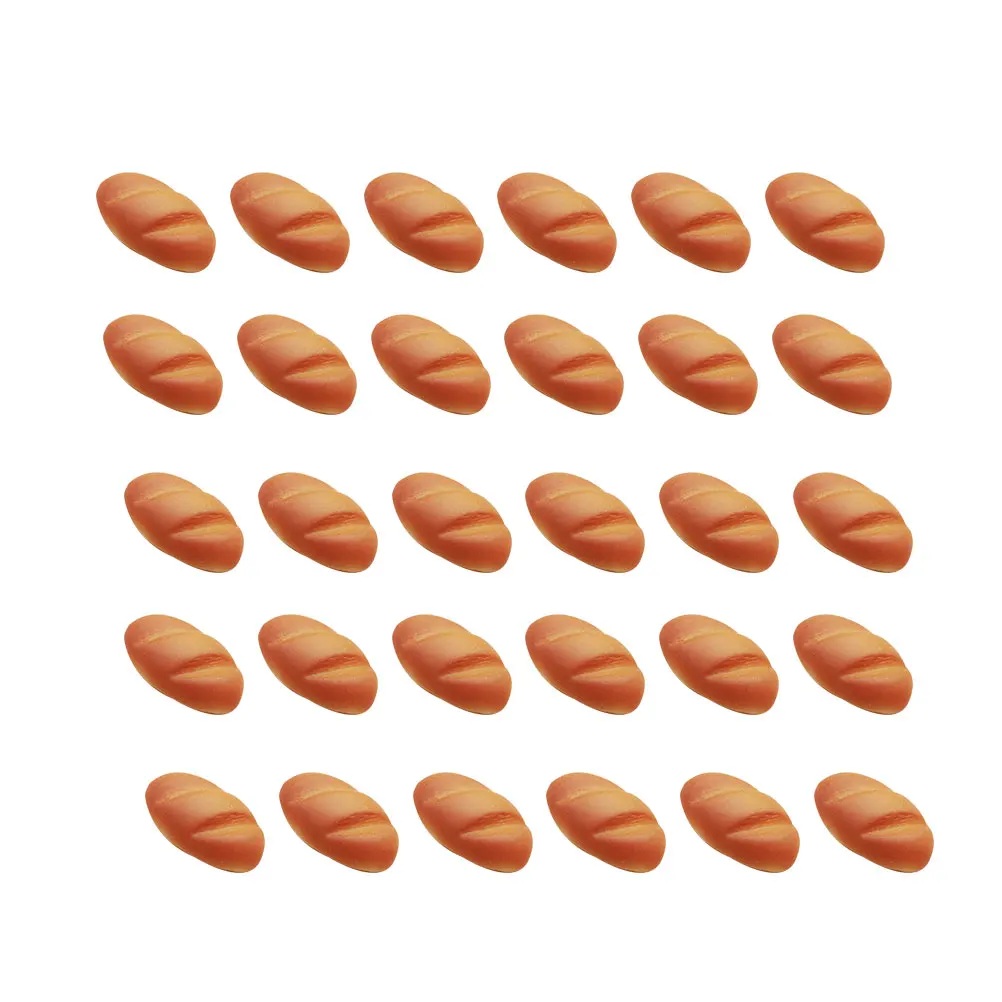 

50pcs Resin Bread Accessories Simulation Kids Food Toy Jewelry Supplies Craft Project DIY Earrings Keychain Pendant Decor