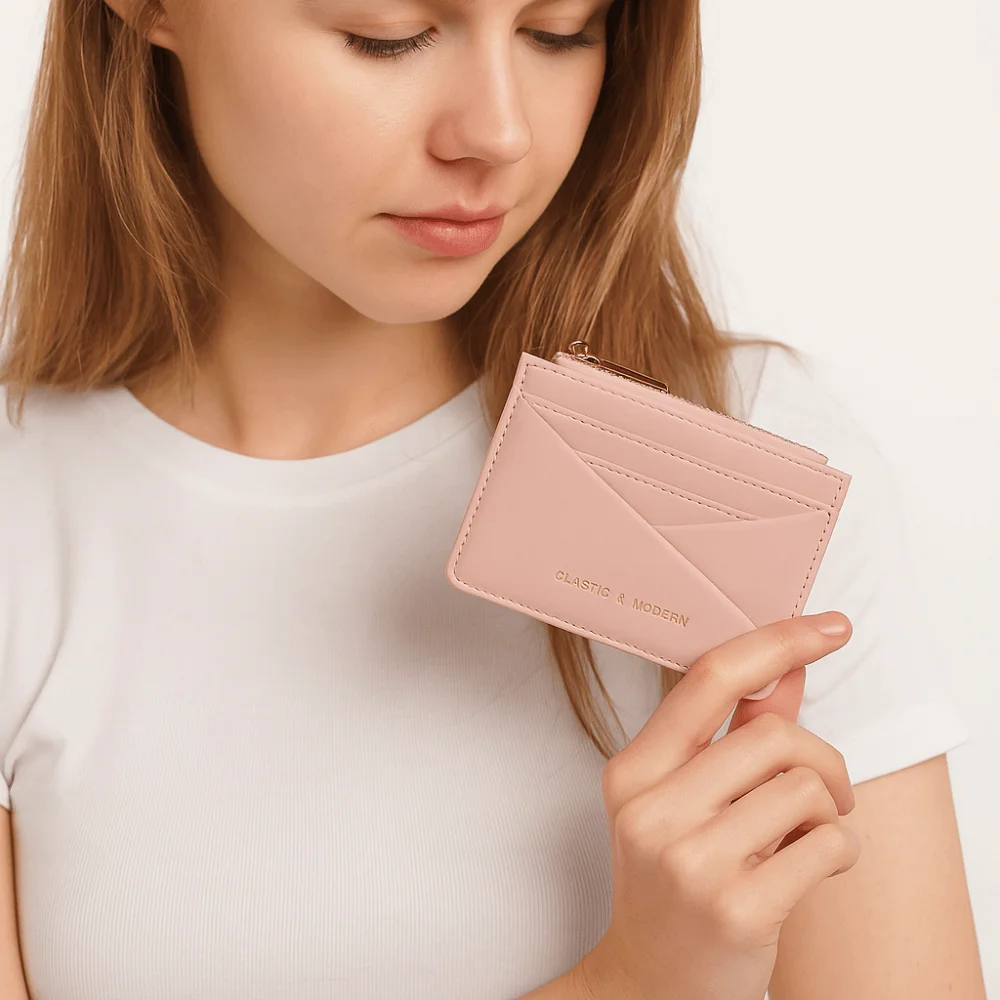 

Simple Solid Color Short Wallet Korean Style Ultra Thin Coin Purse Multi-function Clutch PU Leather Card Holder Women