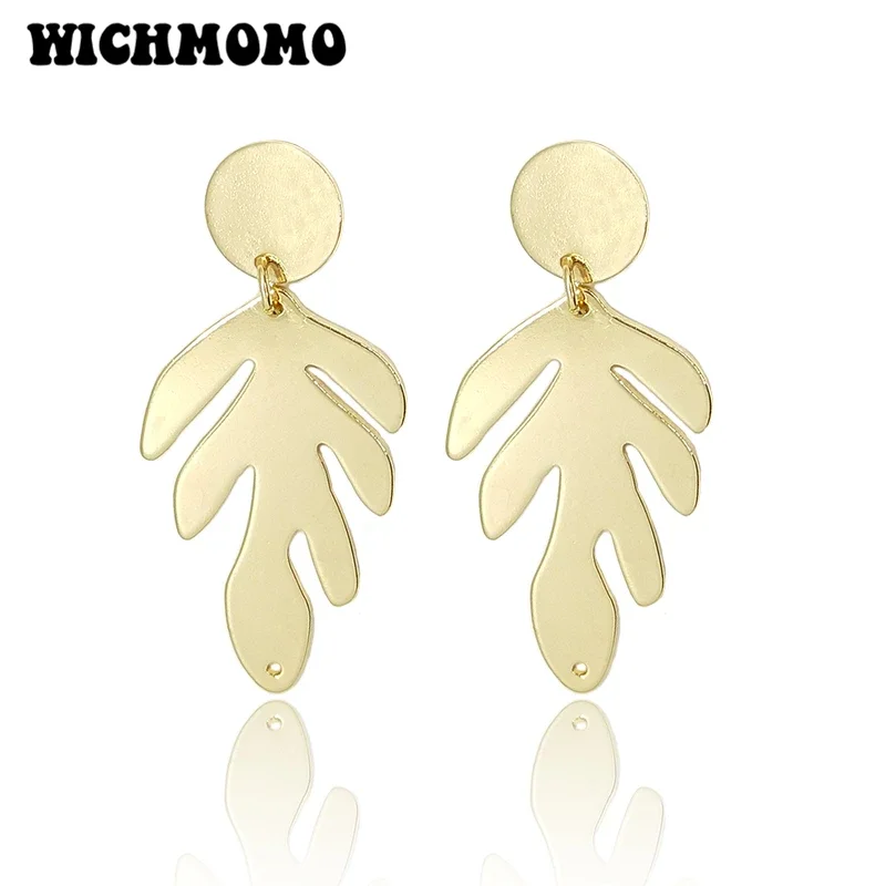 2021 موضة جديدة عصرية 60 مللي متر 1 زوج عالية الجودة سبائك الزنك يترك استرخى أقراط للفتيات هدايا الحفلات اكسسوارات #1