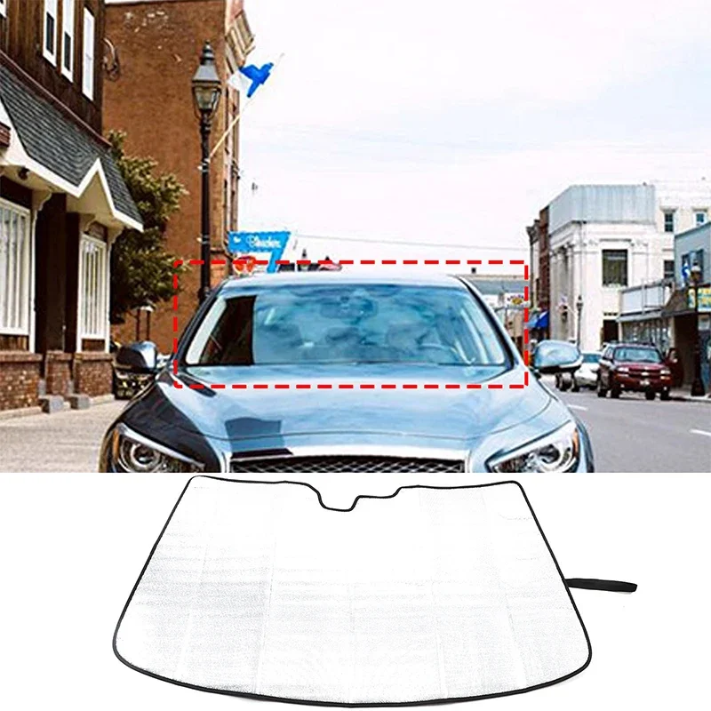 For Infiniti Q50 2013-2022 Aluminum Foil Silver Car Front Windshield Sunshade  Anti-UV Parasol Interior Accessories