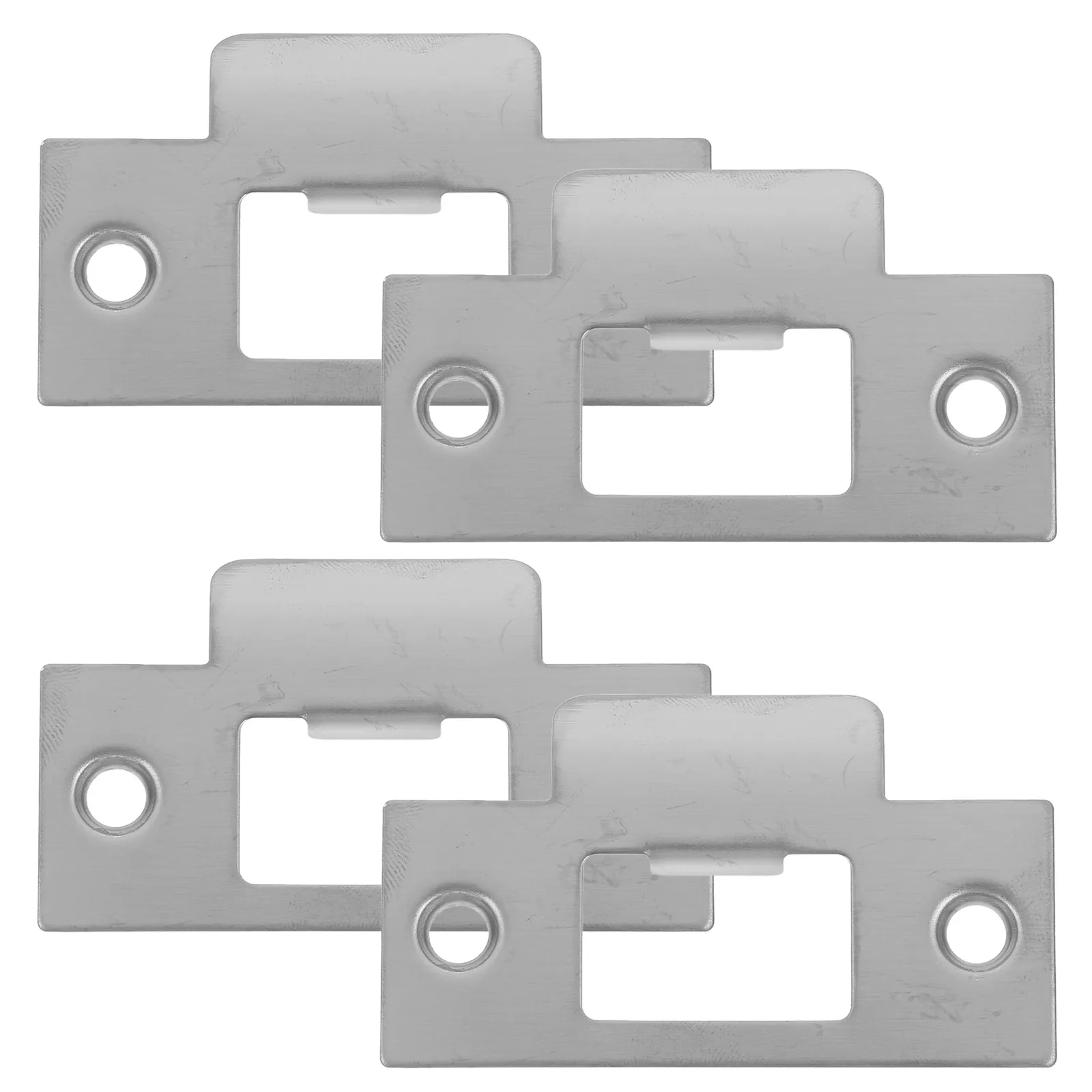 

4pcs Deadbolt Cover Stainless Steel Strike Plate For Exterior Doors Durable Reinforcement Hole Filler Door Lock Protector Door