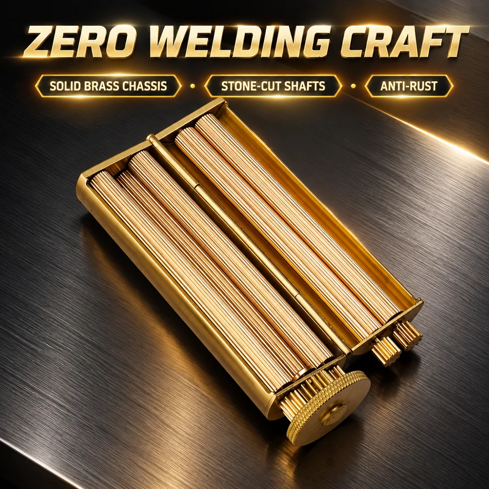 Vintage Brass Cigarette Roller Machine Injector 70mm Rollie Handmade Traditional Handheld Robust Smoking Wrapping Equipment Gift