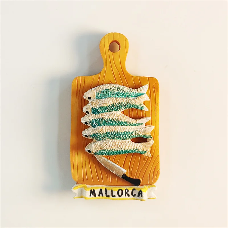 

Spain Mallorca 3D Barracuda Magnetic Fridge Magnet Travel Souvenir Creative Decoration Gift