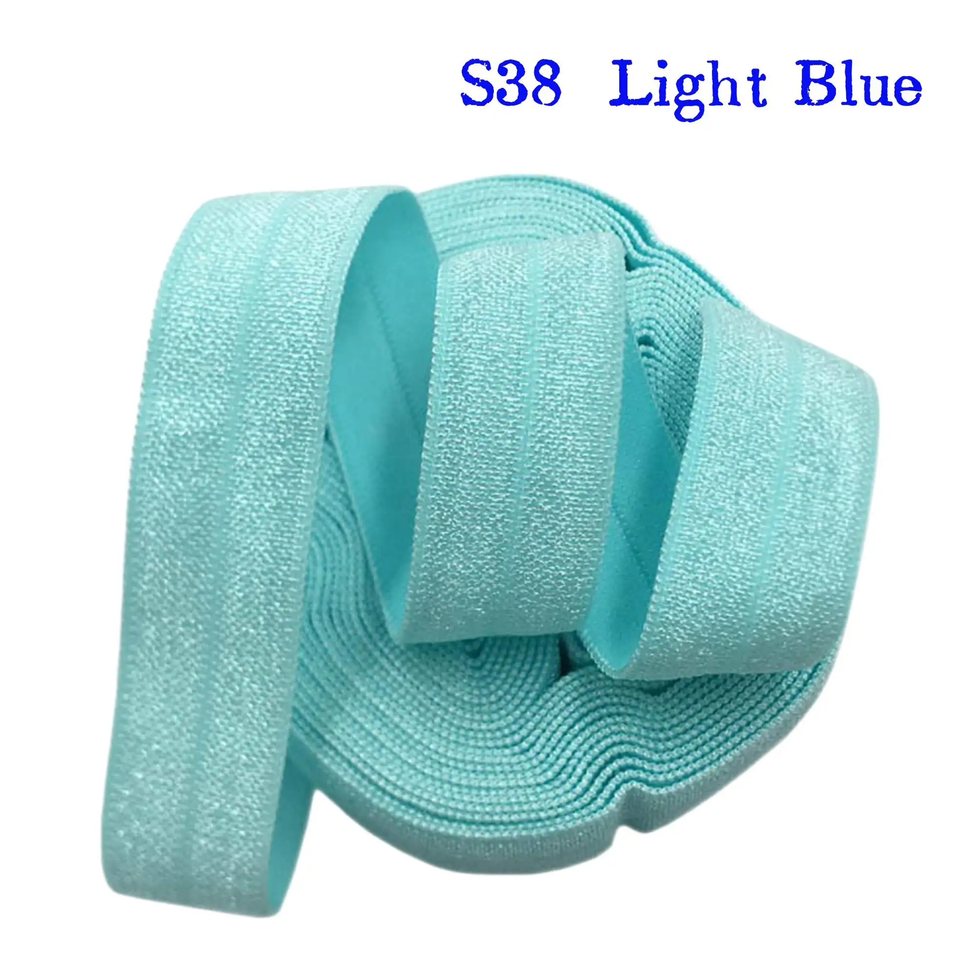 5/8 Zoll Mehrfarbiges Einfarbiges Faltbares Elastikband (FOE) für Mädchen-Haargummis, Armbänder, DIY Handgemachte Haaraccessoires – Detail 31
