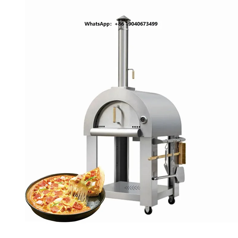 Portable Stainless Steel Outdoor Pizza Oven,Stovetop Charcoal Freestanding Wood Fired Pizza Oven Wood Fire XH
