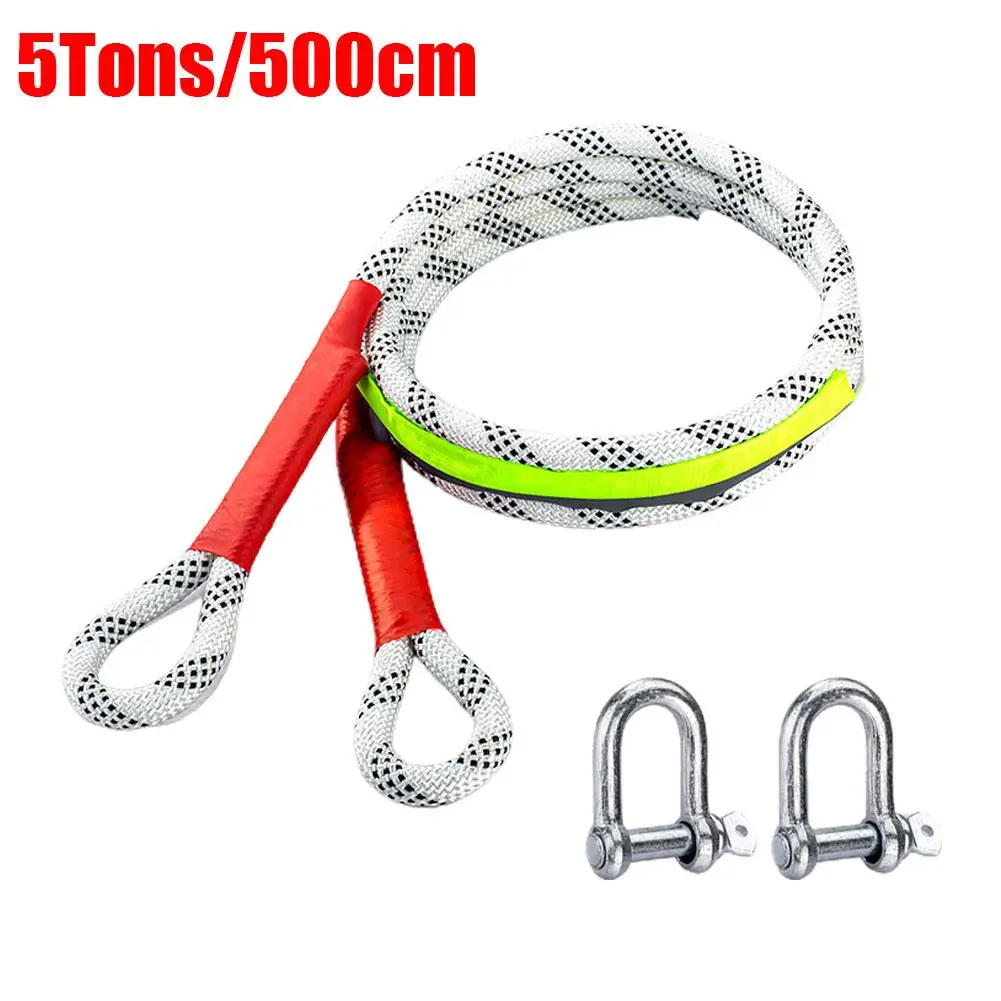 5/3M Car Outdoor Off-road Trailer Tow Rope Emergency Rescue Rope Upgraded Wear-resistant Nylon Pulling Rope New