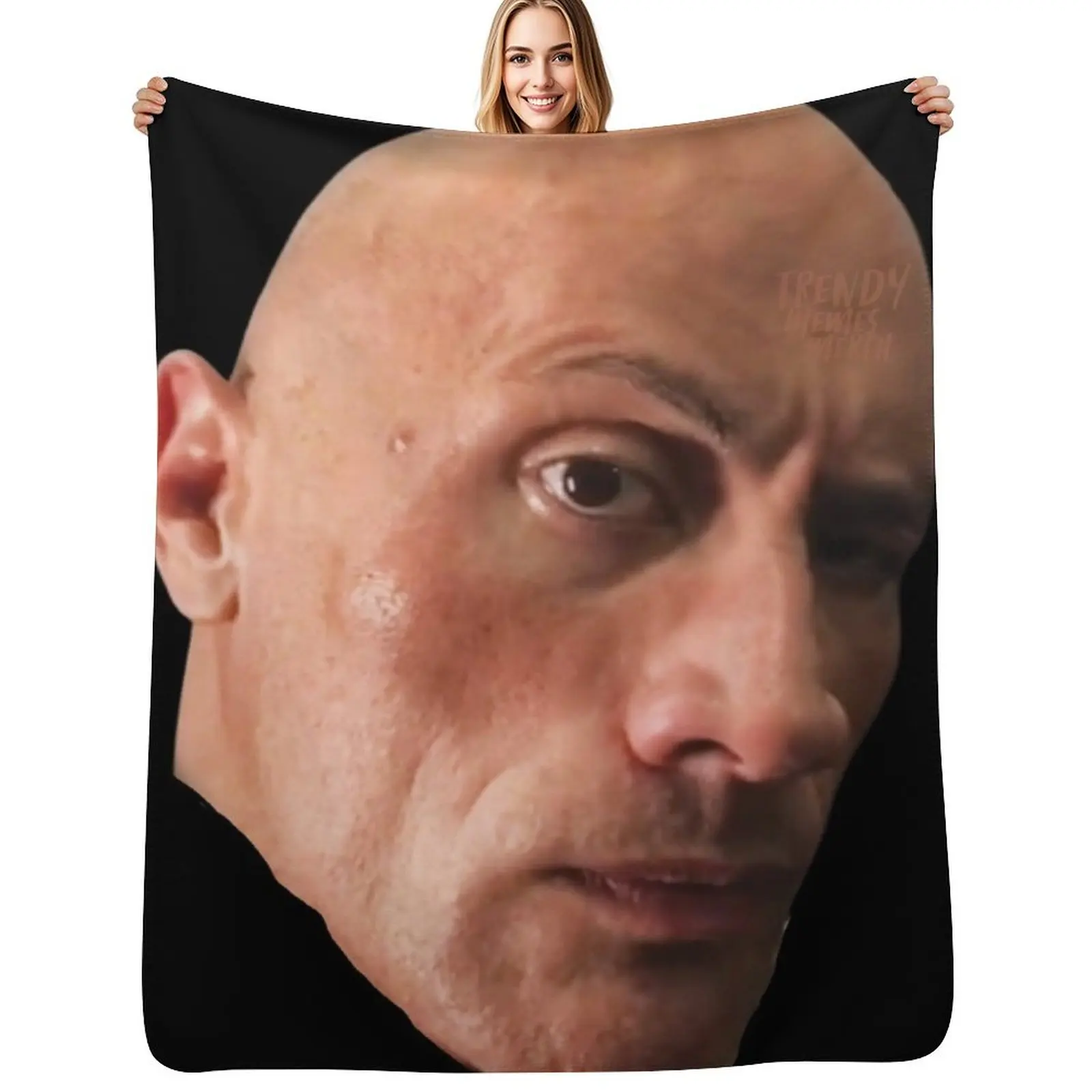 

The Rock Eyebrow Raise Face Meme Throw Blanket for winter Soft Beds For Sofa Thin Bed covers Blankets