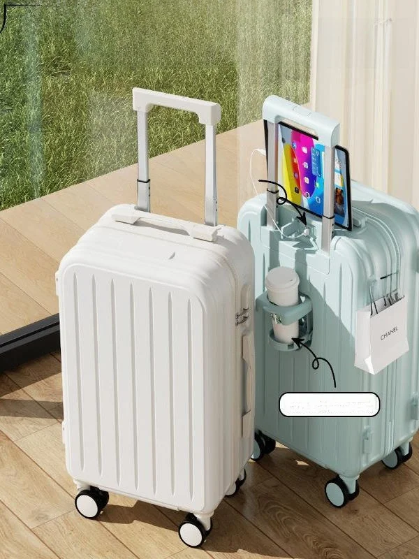 

Многофункциональный дорожный чемодан Fre Sle Large Capaci, однотонный студенческий чемодан с тягой, бесшумный универсальный чемодан на колесах...