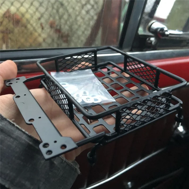 Excellent-Metal 113X108mm Luggage Carrier Roof Rack Accessories For Axial SCX10 Traxxas TRX4 RC4WD D90 Tamiya CC01 1/10 RC Crawl
