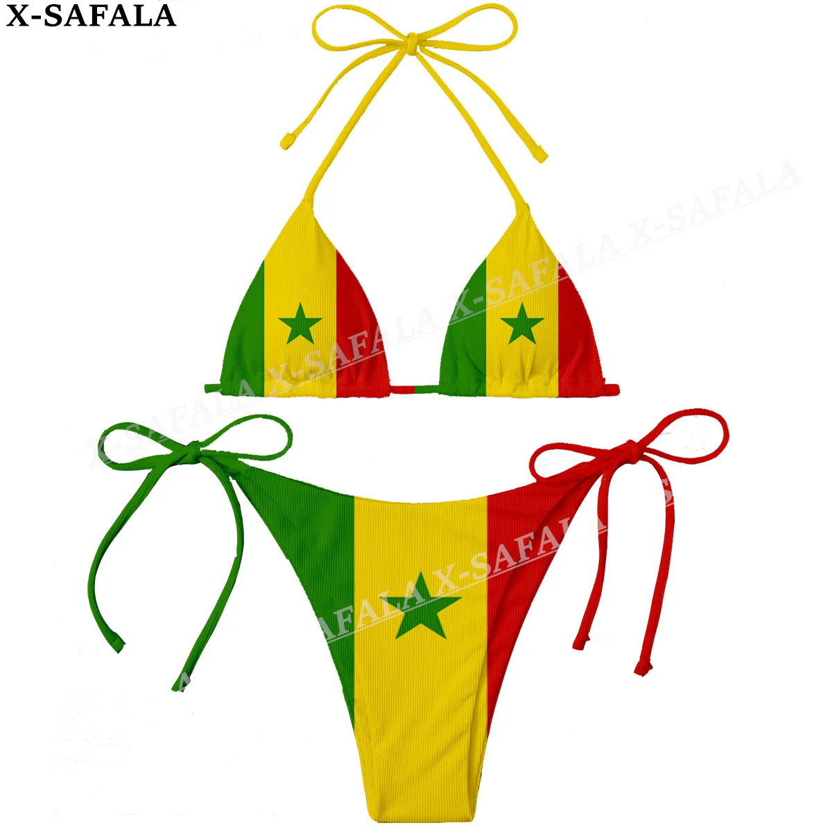 

Senegal Country Flag 3D Print Women Micro Sexy Bikini Bra Set Summer Beachwear Sexy Beach Two Pieces Bathing Suits Swimwear