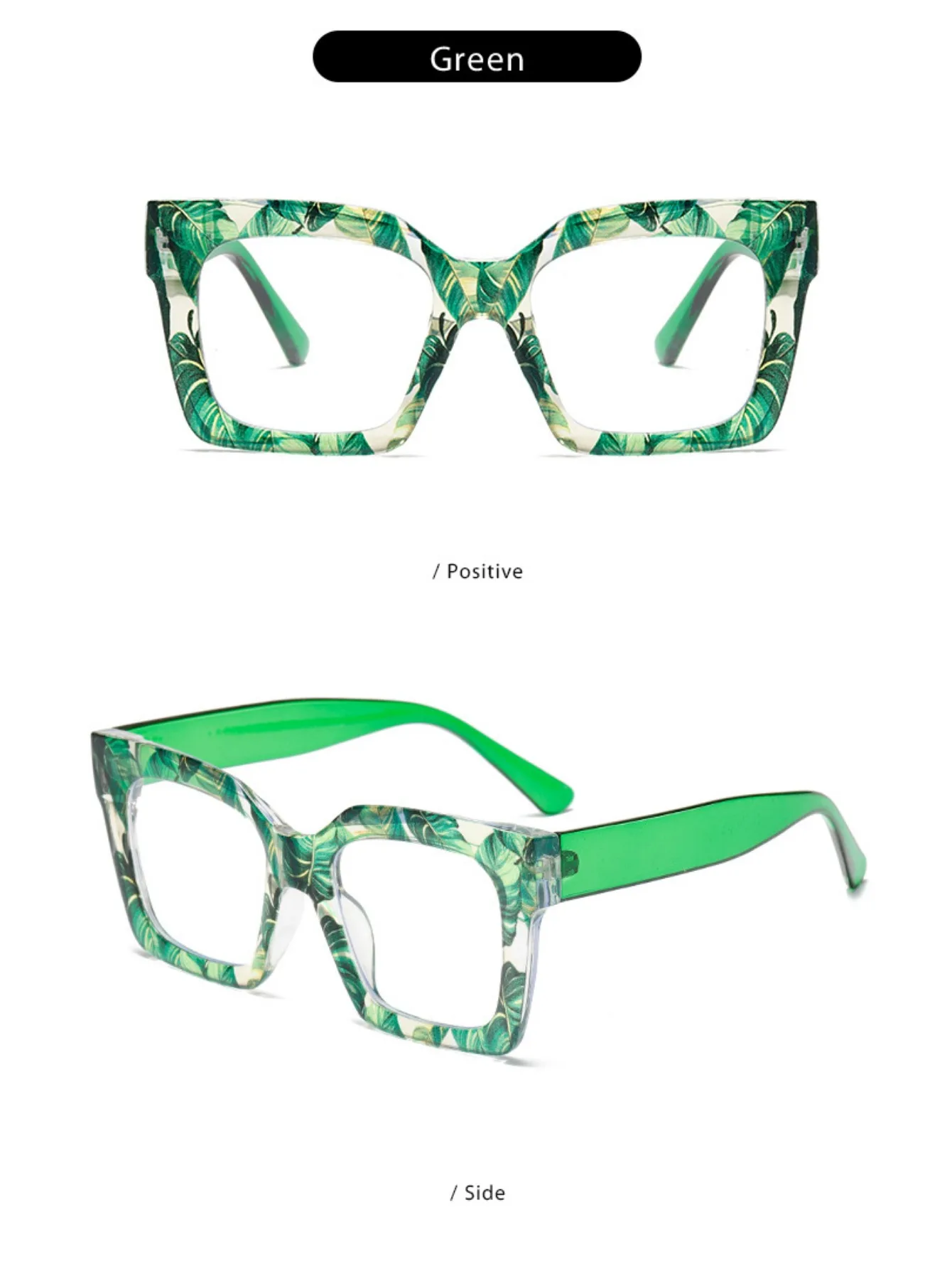 Modische, bunte Streifen-Übergröße-Brille, stilvolle Markendesign-Brille, personalisiertes quadratisches Dekor, schicker Rahmen für Damen – Detail 15