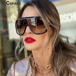 45766 Steampunk Oversized Retro Sunglasses Men Women Fashion Shades UV400 Vintage Glasses
