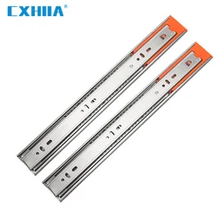 CXHIIA Stainless Steel Full Extension Drawer Slides Side Mount Ball Bearing Metal Rails Track Guide Glides Runners Heavy 100 Lbs