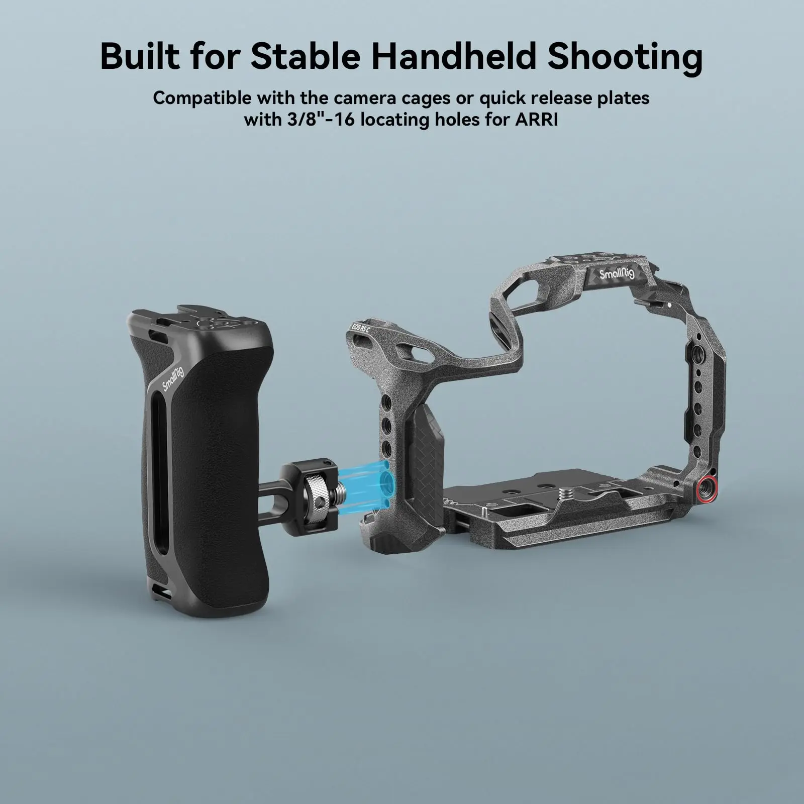 SmallRig ARRI Locating Side Handle Adjustable Left & Right Hand Grip   for Sony for Canon Cameras with Cold Shoe 1/4\