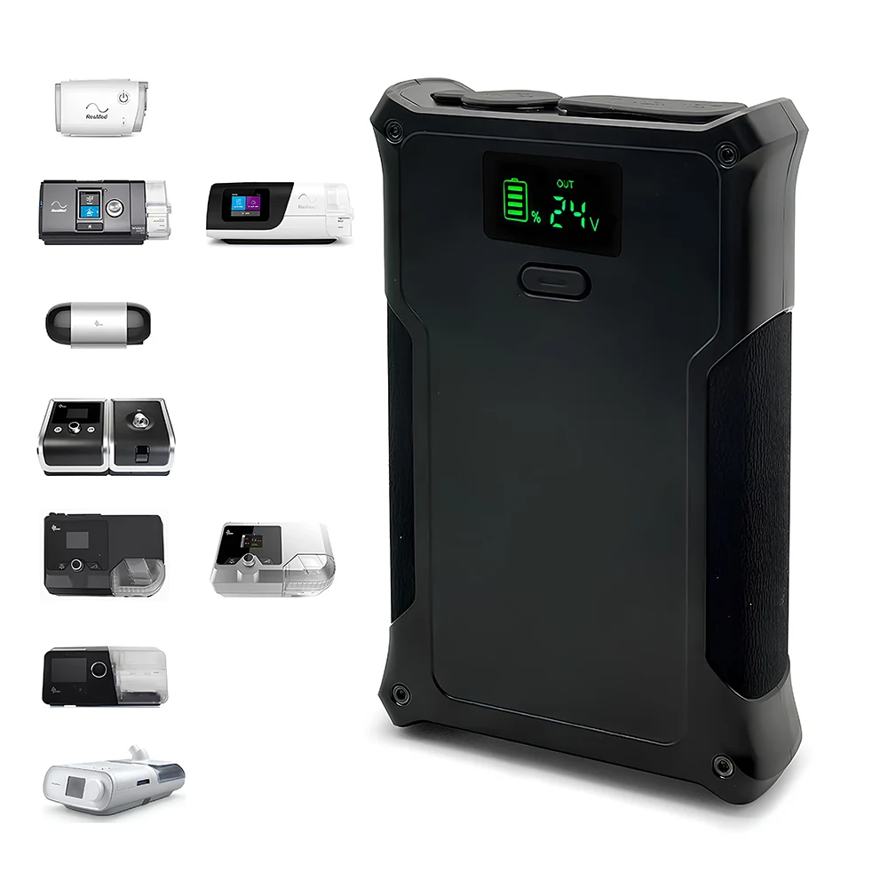 Bateria Portátil Nobreak para CPAP ResMed BMC Philips Power Bank Universal 24/20/16.5/12V Apneia do Sono Viagem Acampamento
