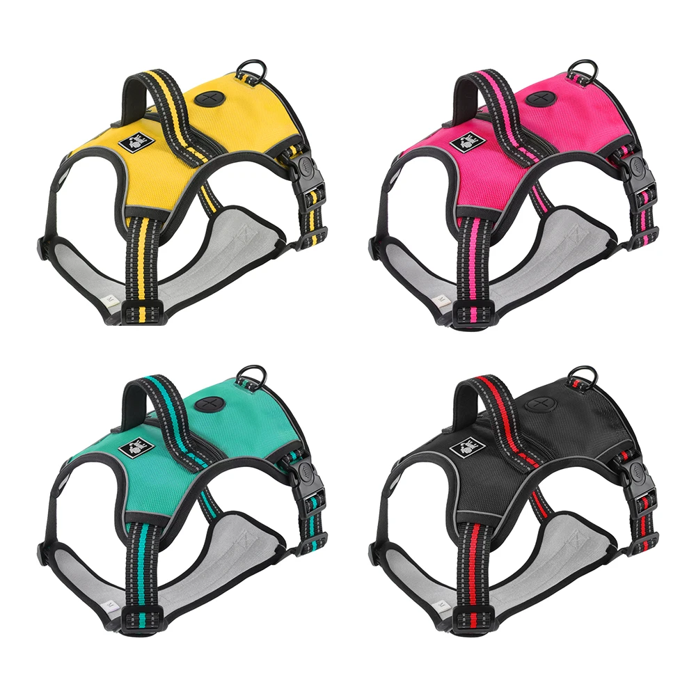 OODUDUOO New High-Visibility Reflective Oxford Fabric Dog Harness Adjustable Pet Harness For Medium to Large Dogs French Bulldog