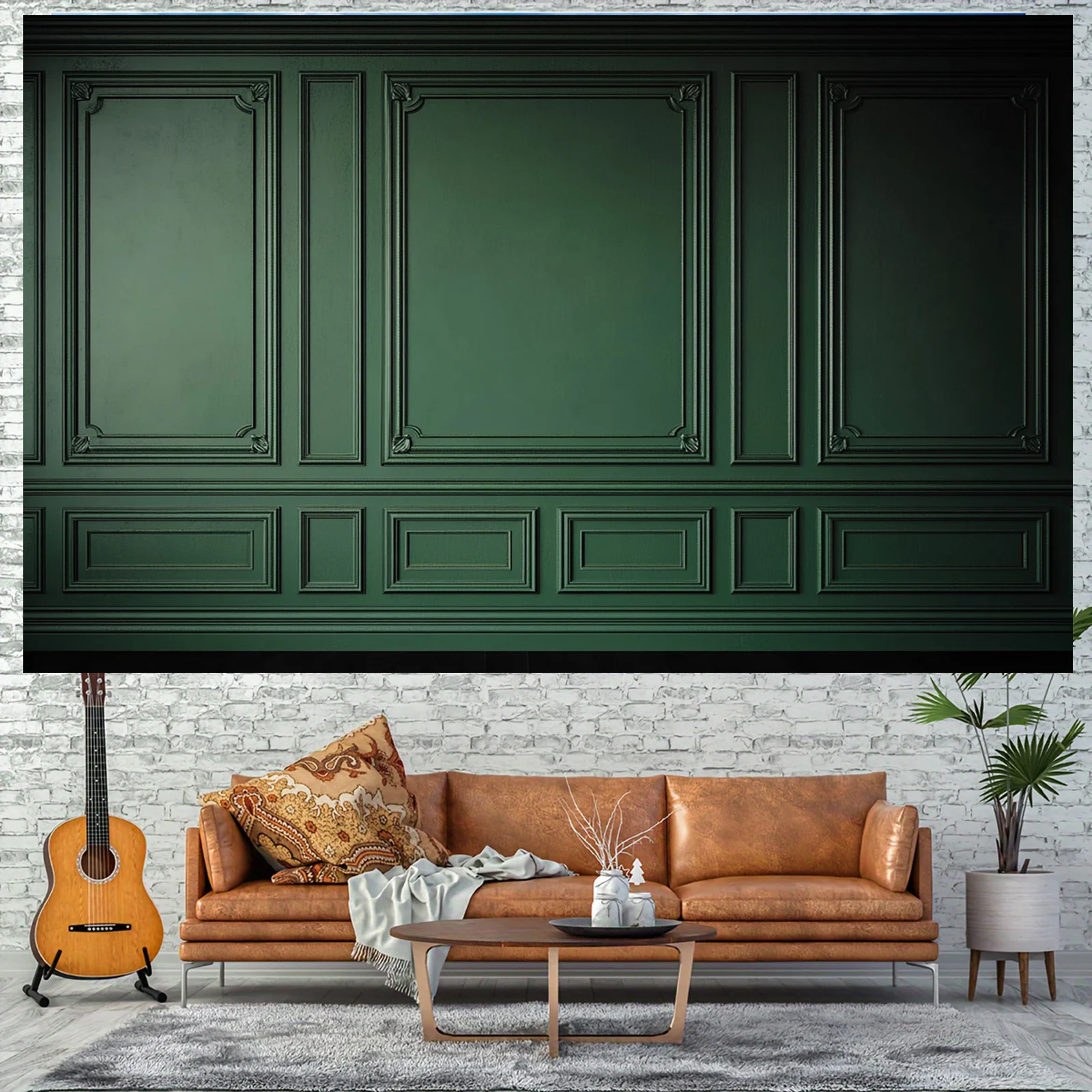 خلفية صورة بخط الجبس الأخضر، لا تحتاج إلى طاقة - مثالية للتصوير الفوتوغرافي في الاستوديو والذكرى السنوية والحفلات #5